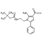 CAS#: 306936-27-6, 2-Methyl-1-[2-({[(2-Methyl-2-Propanyl)Oxy]Carbonyl}Amino)Ethyl]-5-Phenyl-1H-Pyrrole-3-Carboxylic Acid