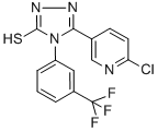CAS 登录号：306936-75-4， 5-(6-氯-3-吡啶基)-4-[3-(三氟甲基)苯基]-4H-1,2,4-三唑-3-硫醇