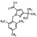 CAS#: 306937-05-3, 1-(Mesitylmethyl)-3-(2-Methyl-2-Propanyl)-1H-Pyrazole-5-Carboxylic Acid