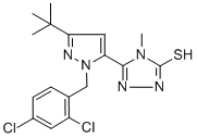 CAS 登录号：306937-18-8， 5-[3-(叔丁基)-1-(2,4-二氯苄基)-1H-吡唑-5-基]-4-甲基-4H-1,2,4-三唑-3-硫醇