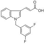 CAS 登录号：307352-81-4， 3-[1-(3,5-二氟苄基)-1H-吲哚-3-基]丙烯酸