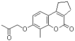 CAS 登录号：307548-94-3， 6-甲基-7-(2-氧代丙氧基)-2,3-二氢环戊烯并[c]苯并吡喃-4(1H)-酮