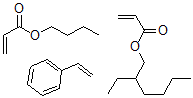 CAS 登录号：30795-23-4， 2-丙烯酸丁基酯与苯乙烯和2-乙基己基2-丙烯酸酯的聚合物