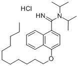 CAS 登录号:30798-90-4, N,N-二(丙-2-基)-4-十一烷氧基萘-1-甲脒盐酸盐