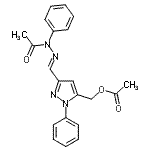 CAS#: 3082-93-7, (3-{(E)-[Acetyl(Phenyl)Hydrazono]Methyl}-1-Phenyl-1H-Pyrazol-5-Yl)Methyl Acetate