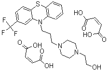 CAS 登录号：3093-66-1， 氟非那嗪二马来酸盐