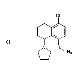 CAS#: 30939-32-3, 1-(5-Chloro-8-Methoxy-1,2,3,4-Tetrahydro-1-Naphthalenyl)Pyrrolidine Hydrochloride (1:1)