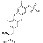 CAS 登录号：31135-55-4， 3,5-二碘-O-[3-碘-4-(磺基氧基)苯基]-L-酪氨酸