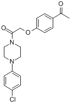 CAS 登录号：31189-05-6， 4-(4-(4-氯苯基)-(哌嗪-1-基))羰基甲氧基-苯乙酮