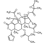CAS#: 31218-22-1, (1R,2R,7S,8R,9S,17R,18S,20R,22S)-8-Acetoxy-17-(3-Furyl)-3,7-Dihydroxy-22-(2-Methoxy-2-Oxoethyl)-2,5,11,18-Tetramethyl-20-[(2-Methylbutanoyl)Oxy]-15-Oxo-10,12,16,21-Tetraoxaheptacyclo[9.9.1.1<Sup>2,5</Sup>.0<Sup>1, 9</Sup>.0<Sup>3,7</Sup>.0<Sup>9,13</Sup>.0<Sup>13,18</Sup>]Docos-6-Yl 2,3-Dimethyl-2-Oxiranecarboxylate