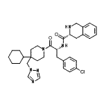CAS#: 312637-48-2, (3R)-N-{(2R)-3-(4-Chlorophenyl)-1-[4-Cyclohexyl-4-(1H-1,2,4-Triazol-1-Ylmethyl)-1-Piperidinyl]-1-Oxo-2-Propanyl}-1,2,3,4-Tetrahydro-3-Isoquinolinecarboxamide