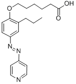 CAS 登录号：312694-02-3， 6-[2-丙基-4-(4-吡啶基偶氮)苯氧基]己酸