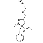 CAS 登录号：31339-79-4， 3-乙酰基-3-苄基-5-[(2-丙炔-1-基氧基)甲基]二氢-2(3H)-呋喃酮