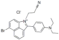 CAS 登录号：31352-16-6， 6-溴-1-(2-氰基乙基)-2-[4-(二乙基氨基)苯基]苯并[cd]吲哚鎓氯化物