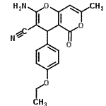 CAS#: 315246-05-0, 2-Amino-4-(4-Ethoxyphenyl)-7-Methyl-5-Oxo-4H,5H-Pyrano[4,3-b]Pyran-3-Carbonitrile