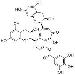 CAS 登录号：31629-79-5， [3,5-二羟基-6-氧代-1,8-二[(2R,3R)-3,5,7-三羟基色满-2-基]苯并[7]轮烯-4-基]3,4,5-三羟基苯甲酸酯