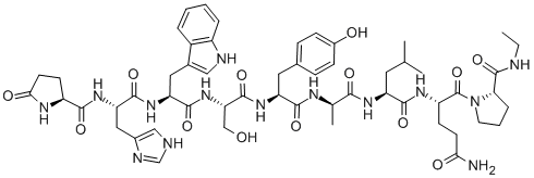 CAS 登录号：319432-42-3， 5-氧代-L-脯氨酰-L-组氨酰-L-色氨酰-L-丝氨酰-L-组氨酰-D-丙氨酰-L-色氨酰-L-酪氨酰-N-乙基-L-脯氨酰胺
