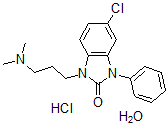 CAS 登录号：31959-88-3， 5-氯-1-(3-二甲基氨基丙基)-3-苯基苯并咪唑-2-酮水合物盐酸盐