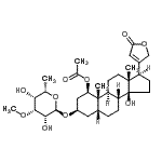 CAS#: 32062-05-8, [(1R,3R,5R,8R,9S,10S,13R,14S,17R)-3-[(2R,3R,4R,5R,6S)-3,5-Dihydroxy-4-Methoxy-6-Methyl-Tetrahydropyran-2-Yl]Oxy-14-Hydroxy-10,13-Dimethyl-17-(5-Oxo-2H-Furan-3-Yl)-1,2,3,4,5,6,7,8,9,11,12,15,16,17-Tetradecahydrocyclopenta[a]Phenanthren-1-Yl] Acetate