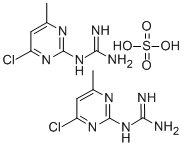 CAS 登录号：32090-63-4， (4-氯-6-甲基-2-嘧啶基)胍硫酸盐
