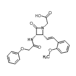 CAS#: 321870-68-2, {(2R,3S)-2-[(E)-2-(2-Methoxyphenyl)Vinyl]-4-Oxo-3-[(Phenoxyacetyl)Amino]-1-Azetidinyl}Acetic Acid