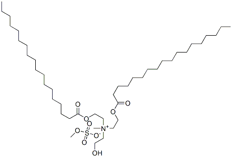 CAS#: 32208-04-1, (2-Hydroxyethyl)methylbis(2-((1-oxooctadecyl)oxy)ethyl)ammonium methyl sulphate