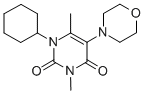 CAS 登录号：32250-76-3， 1-环己基-3,6-二甲基-5-吗啉-4-基嘧啶-2,4-二酮