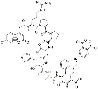 CAS#: 323577-36-2, Mca-Arg-Pro-Pro-Gly-Phe-Ser-Ala-Phe-Lys(Dnp)-OH
