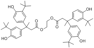 CAS#: 32509-66-3, 2-[3,3-Bis(3-Tert-Butyl-4-Hydroxyphenyl)Butanoyloxy]Ethyl 3,3-Bis(3-Tert-Butyl-4-Hydroxyphenyl)Butanoate