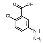 CAS 登录号：327092-95-5， 2-氯-5-肼基苯甲酸