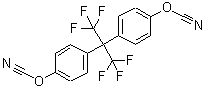 CAS 登录号：32728-27-1， C,C'-[[2,2,2-三氟-1-(三氟甲基)亚乙基]二-4,1-亚苯基]氰酸酯