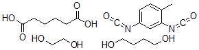 CAS#: 32732-51-7, Hexanedioic acid, polymer with 1,4-butanediol, 2,4-diisocyanato-1-methylbenzene, and 1,2-ethanediol