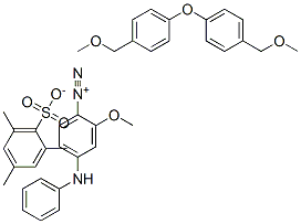 CAS#: 32761-96-9, 2-methoxy-4-(phenylamino)-Benzenediazonium salt with 2,4,6-trimethylbenzenesulfonic acid (1:1) polymer with 1,1'-oxybis(4-(methoxymethyl)benzene)