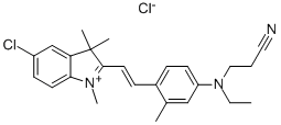 CAS#: 32783-03-2, 4-[[4-[(E)-2-(5-Chloro-1,3,3-Trimethylindol-1-Ium-2-Yl)Ethenyl]-3-Methylphenyl]Amino]Pentanenitrile Chloride