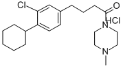 CAS 登录号：32808-73-4， 4-(3-氯-4-环己基苯基)-1-(4-甲基哌嗪-1-基)丁烷-1-酮盐酸盐