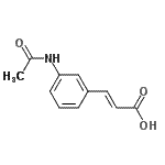 CAS 登录号：32862-98-9， (2E)-3-(3-乙酰氨基苯基)丙烯酸