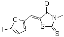 CAS#: 329002-53-1, (5Z)-5-[(5-Iodo-2-Furyl)Methylene]-3-Methyl-2-Thioxo-1,3-Thiazolidin-4-One