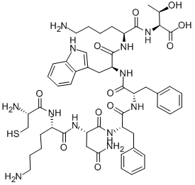 CAS 登录号：331627-82-8， 半胱氨酰-赖氨酰-天冬氨酰胺酰-苯丙氨酰-苯丙氨酰-色氨酰-赖氨酰-苏氨酸