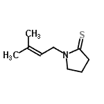 CAS 登录号：33226-29-8， 1-(3-甲基-2-丁烯-1-基)-2-吡咯烷硫酮