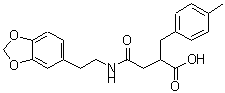 CAS 登录号：332849-40-8， 4-{[2-(1,3-苯并二氧戊环-5-基)乙基]氨基}-2-(4-甲基苄基)-4-氧代丁酸