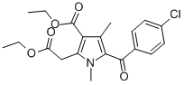 CAS#: 33369-27-6, Ethyl 5-(4-Chlorobenzoyl)-2-(2-Ethoxy-2-Oxoethyl)-1,4-Dimethylpyrrole-3-Carboxylate