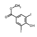 CAS 登录号：3337-66-4， 甲基4-羟基-3,5-二碘苯甲酸酯