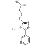 CAS#: 333786-74-6, 3-{[4-Methyl-5-(3-Pyridinyl)-4H-1,2,4-Triazol-3-Yl]Sulfanyl}Propanoic Acid