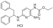 CAS 登录号：33400-47-4， N-[2-氨基-6-(1,2-二苯基乙基氨基)吡啶-3-基]氨基甲酸乙酯盐酸盐