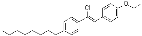 CAS 登录号：33468-15-4， 反式-4-辛基-alpha-氯-4'-乙氧基二苯乙烯