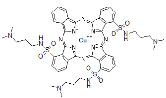 CAS#: 33481-16-2, [N,N',N''-Tris[3-(dimethylamino)propyl]-29H,31H-phthalocyanine-C,C,C-trisulfonamidato(2-)-N29,N30,N31,N32]-Copper