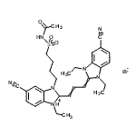 CAS#: 33625-61-5, 3-[4-(Acetylsulfamoyl)Butyl]-5-Cyano-2-[3-(5-Cyano-1,3-Diethyl-1,3-Dihydro-2H-Benzimidazol-2-Ylidene)-1-Propen-1-Yl]-1-Ethyl-2,3-Dihydro-1H-3,1-Benzimidazol-1-Ium Bromide