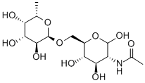 CAS 登录号：33639-80-4， 2-乙酰氨基-2-脱氧-6-O-(alpha-L-吡喃岩藻糖基)-D-吡喃葡萄糖