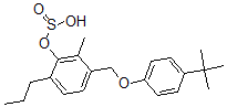 CAS#: 3376-90-7, [3-[(4-Tert-Butylphenoxy)Methyl]-2-Methyl-6-Propylphenyl] Hydrogen Sulfite