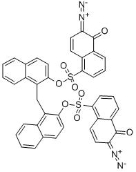 CAS#: 33910-44-0, 2-Diazonio-5-[2-[[1-(6-Diazonio-5-Oxidonaphthalen-1-Yl)Sulfonyloxynaphthalen-2-Yl]Methyl]Naphthalen-1-Yl]Oxysulfonylnaphthalen-1-Olate